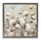 Stupell Industries Neutral Cotton Flower Painting Framed Floater Canvas Wall Art